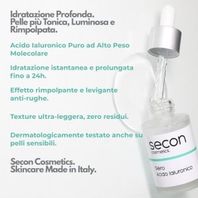 Sérum Visage Acide Hyaluronique Hydratation Intense, Hydratant, Action Repulpante, Lissage, Anti-Âge, Anti-vieillissement, An