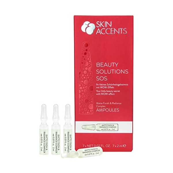 Inspira Skin Accents Matt Finish & Radiance Complex Ampoules raffermissement de la peau pour une peau jeune.
