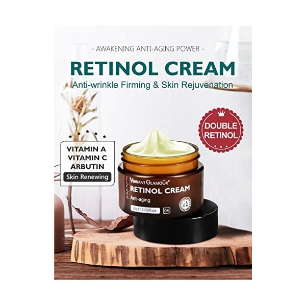 ALPAIS Crème visage et essence anti-âge au rétinol, sérum raffermissant anti-âge raffermissant anti-âge crème , 300 ml