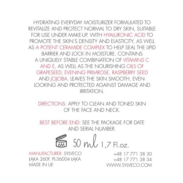 VIANEK Crème anti-rides pour le visage de jour pour les peaux sèches