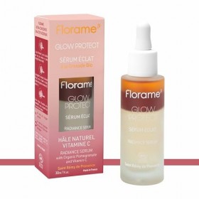 Florame Sérum Éclat Visage Bio 30 ml – Vitamine C & Grenade Bio – Effet Bonne Mine Immédiat – Soin Éclat Peaux Ternes et Fati