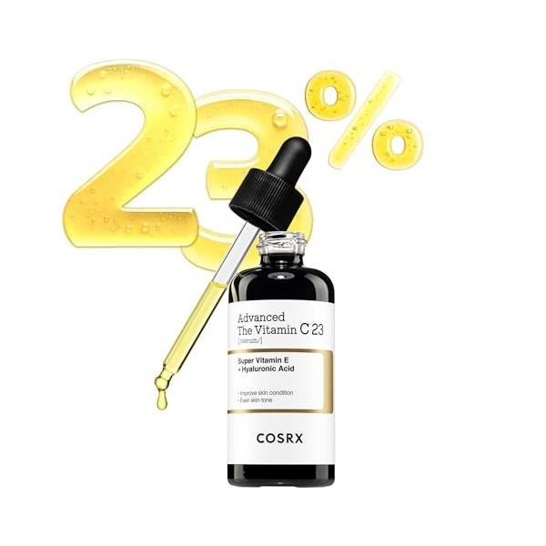 COSRX Advanced Pure Vitamin C 23 Sérum coréen à la vitamine C 20 ml édition Renewal avec vitamine E et glutathion pour ridu