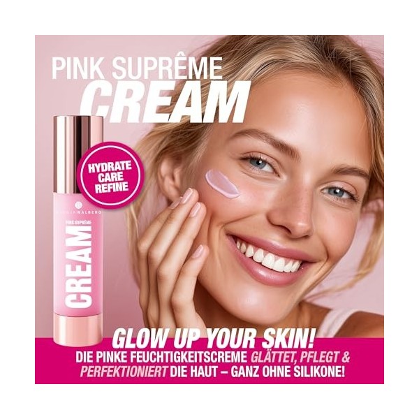 Pink Suprême Cream Crème hydratante avec 5 % de complexe GlassSkinPro et 3 % de niacinamide | Glow & Lissage à effet immédiat