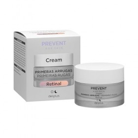 Crème visage rétinale premières rides Prevent Age Skin Deliplus peau normale et mixte | Pot 50 ml