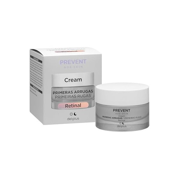 Crème visage rétinale premières rides Prevent Age Skin Deliplus peau normale et mixte | Pot 50 ml