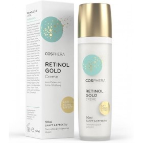 Crème au rétinol - Crème anti-rides pour le visage - 50 ml végétalien - Avec rétinol, or et acide hyaluronique - Crème de j