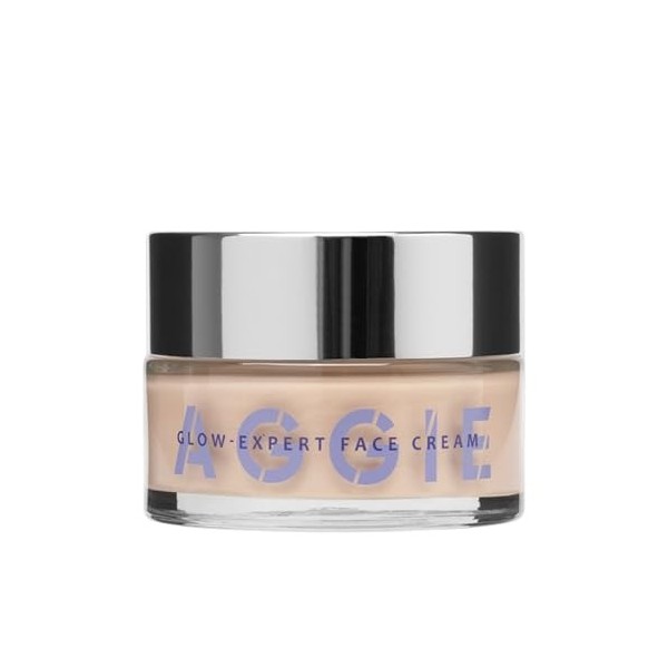 Aggie Crème de jour 50+ pour peaux sèches avec effet brillant - 50 ml - Anti-âge - Hydratante - Réduit les rougeurs - Régénèr