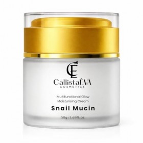 CallistaÉVA Crème pour le visage à la mucine descargot [fabriquée en Allemagne] – Hydrate intensément et anti-âge avec acide