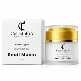 CallistaÉVA Crème pour le visage à la mucine descargot [fabriquée en Allemagne] – Hydrate intensément et anti-âge avec acide