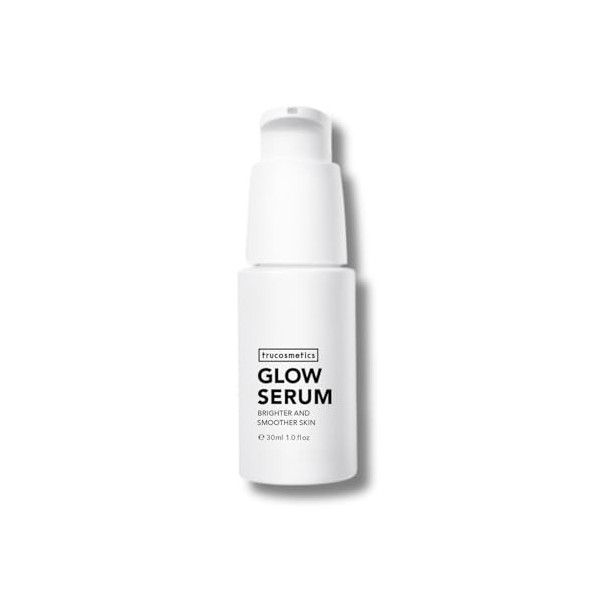trucosmetics Sérum super brillant pour la peau avec 10 % de vitamine C + 5 % de niacinamide + 2 % de glucosamine, squalane, h