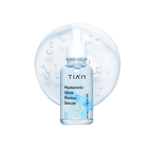 TIAM Hyaluronic Glow Revive Sérum 40 ml – Hydratation intense et brillance – Avec acide hyaluronique, niacinamide et panthéno