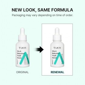 TIAM Vita A Bakuchiol Youth Sérum raffermissant intense pour le visage | Sérum éclaircissant à la vitamine A pour le visage |