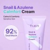 TIAM Snail & Azulene Calmfort Crème pour le visage 100 ml – Crème apaisante pour le visage à la bave descargot et à lazulè