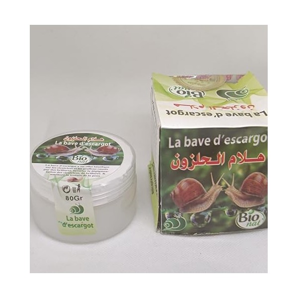 Crème à la Bave dEscargot Bio, Filtrée, Purifiée Soin de la Peau, 80 g