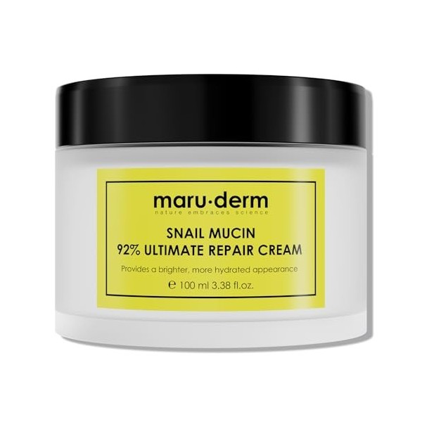 Maruderm Crème Réparatrice Ultime à la Mucine dEscargot 92% - Hydratation et Régénération - 100 ML
