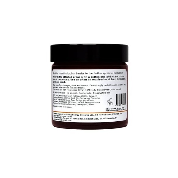 argentum plus - Argent-MSM Crème Barrière Mollu-Skin au Myrte Citronnée 60ml