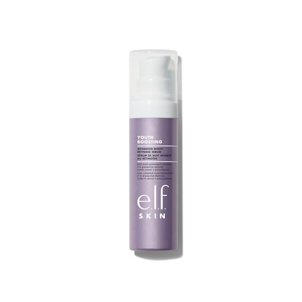 e.l.f. Skin Youth Boosting Advanced Night Retinoid Serum Anti-âge pour réduire lapparence des rides et ridules, végétalien e