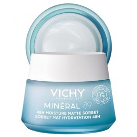 Vichy Minéral 89 48H Gel Hydratant Mat Sorbet Peaux Grasses 50ml