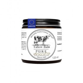 Baume Hypoallergénique Pure Unscented Tallow 120 ml, baume hydratant naturel au suif de bœuf grass‑fed pour peaux sensibles e...