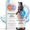 GLEOW Hyaluronic Acid Serum for Face, Hydrating Serum, Revitalizing Serum for Women, Pure Hyaluronic Acid Face Serum for Dry 