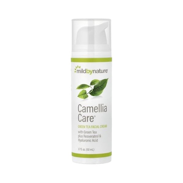 Mild By Nature, Soin Camélia, Crème Faciale au Thé Vert, 1.7floz 50ml 