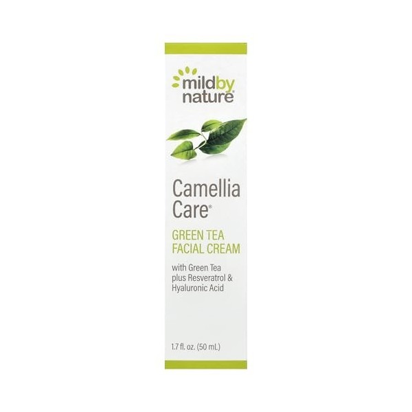Mild By Nature, Soin Camélia, Crème Faciale au Thé Vert, 1.7floz 50ml 
