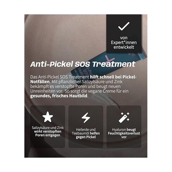 i+m® Traitement anti-boutons SOS 15 ml – Crème bio contre les boutons sur le visage – Soin anti-boutons immédiat avec zinc et