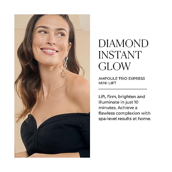 Natura Bissé Diamond Instant Glow, Trio dampoules anti-âge, soulève, raffermit, éclaircit et illumine, pour tous les types d