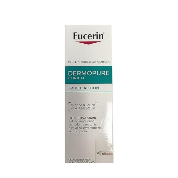 Eucerin DermoPure Clinical Sérum Visage Triple Action 40 ml, Sérum Visage Acné, Imperfections et points noirs, Sérum Visage a