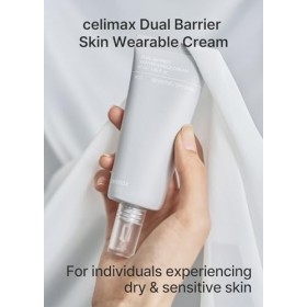celimax Dual Barrier Crème portable pour la peau | Hydratante longue durée pour le visage avec céramides, acide hyaluronique,