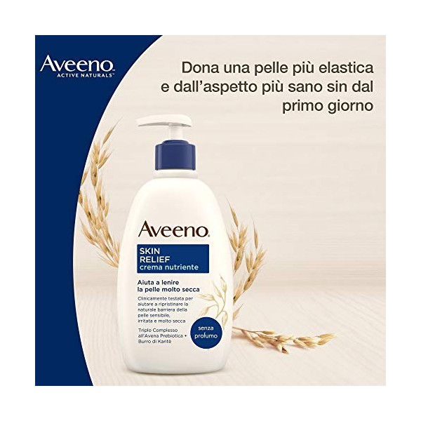 Aveeno Skin Relief - Crema Idratante Lenitiva Pelle Secca Irritata, 500ml