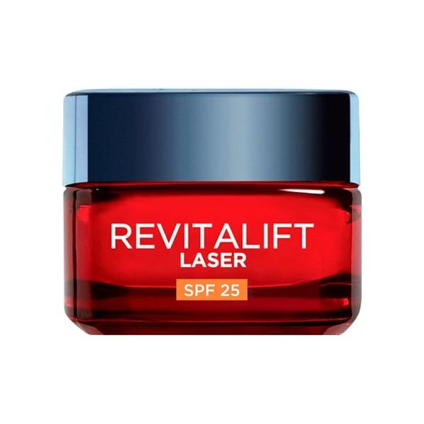 LOréal Paris Revitalift Laser Soin de jour SPF 25 Soin du visage anti-âge triple action avec vitamine C & Pro-Retinol 50ml