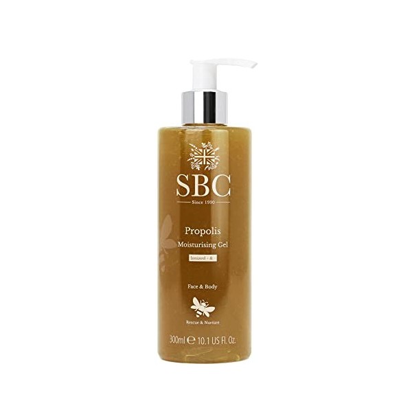 SBC Skincare - Gel hydratant pour le corps et le visage à la propolis - 300 ml - Effet hydratant - Aide à apaiser la peau sèc...