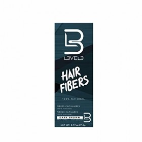 Fibres capillaires de niveau 3 - Couvre les taches chauves ou les cheveux clairsemés - Finition naturelle - Couverture instan