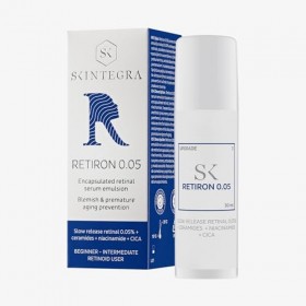 Skintegra Retiron 0.05 - Sérum anti-âge avec 0,05 % de rétinal, niacinamide & CICA, lissant & régénérant pour une peau rayonn