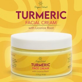 Crème Visage au Curcuma pour les Taches Sombres - 120 ml - Crème Éclaircissante Naturelle pour Atténuer les Cicatrices, Domma