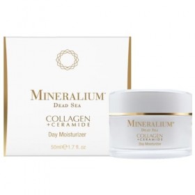 Mineralium - Crème de Jour Hydratante au Collagène Hydrolysé et Céramides - Peau Repulpée et Radieuse - Vitamine C, Huile de 