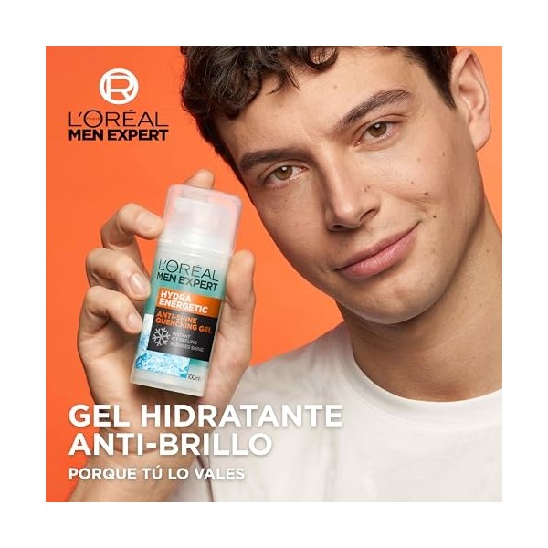 LOréal Men Expert Hydra Energetic Gel Hydratant Maxi Désaltérant 100ml Lot de 2 