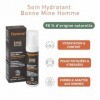Florame Soin Hydratant Bonne Mine Homme 50 ml – Hydratation & Éclat du Teint – Peaux Fatiguées – Fabriqué en France