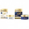 Lot NIVEA Q10 Soin de Jour Extra Nourrisant FPS15 1x50 ml +Soin de Nuit Extra Nourrisant 1x50 ml , Q10 pur & Huile dArgan