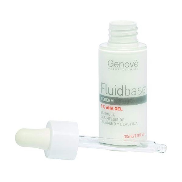 Fluidbase Rederm | 8% AHA Gel Forte | Anti-âge | Peaux sensibles sèches et acnéiques | Laisse la peau douce et lisse | Combat