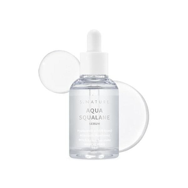 Aqua Squalane Sérum 50 ml | Apaisant, Hydratant, Soin des Pores, Contrôle du Sébum, 1,69 ml