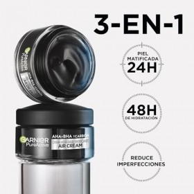 Garnier PureActive AHA+BHA Crème hydratante matifiante au charbon 50 ml