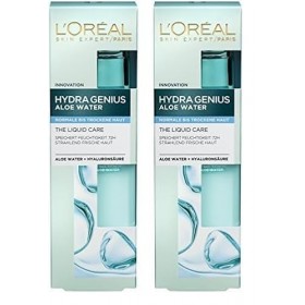 LOréal Paris Fluide Hydratant, Eau dAloès Hydra Genius, Hydratation et Fraîcheur, pour Peaux Normales à Sèches, avec Eau d