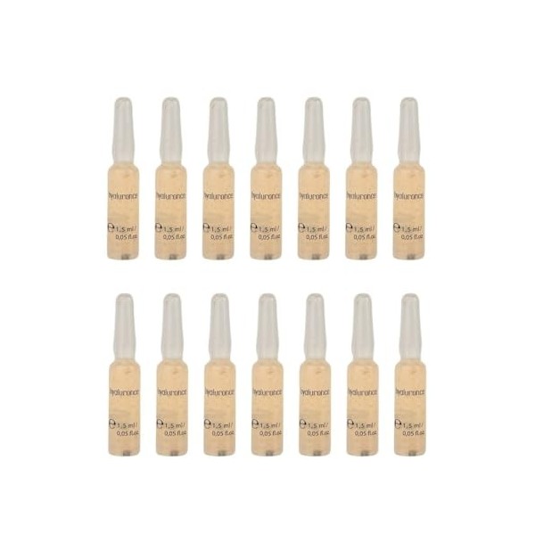 hyaluronce Caviar Lot de 14 ampoules de luxe pour une peau éclatante avec extraits de caviar et dor ainsi que matrixyl et vi