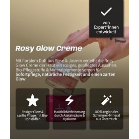 i+m Naturkosmetik i+m® Rosy Glow Cream 30 ml · Crème visage bio avec effet instantané · Glow Booster Rose Cream · Soin de jou