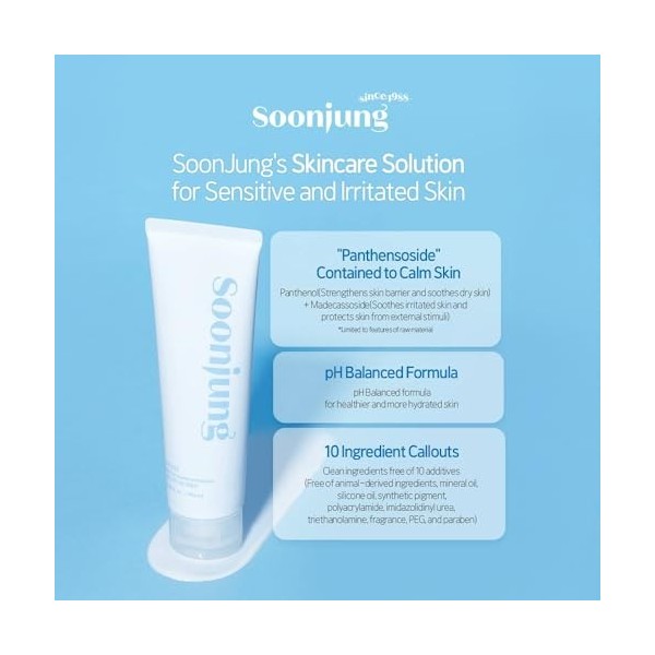 Etude House SoonJung 10 Free Moist Emulsion 130ml 23AD Émulsion hydratante hypoallergénique non irritante pour le soin et l C...
