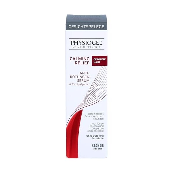 PHYSIOGEL Calming Relief Sérum anti-rougeurs - Soin apaisant du visage pour les peaux sujettes à la rosacée et à la couperose...