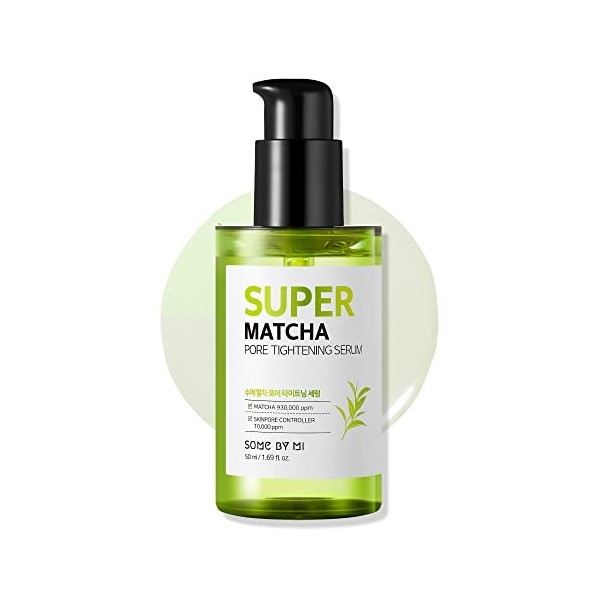 SOME BY MI Sérum raffermissant les pores Super Matcha - 1,69 oz, 50 ml - Fabriqué à partir deau de match pour peaux sensible