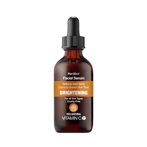 Purifect Brightening Vitamin C Facial Serum with Vitamin E Oil, sérum à la vitamine C pour le visage, le sérum éclaircit et a